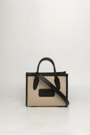 Kenzo 18 Small Canvas And Leather Crossbody Bag/tote Bag
