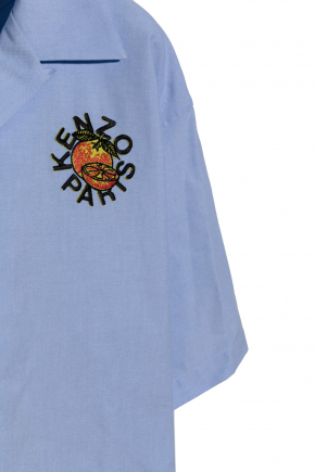 Kenzo Orange Hawaiian Shirt
