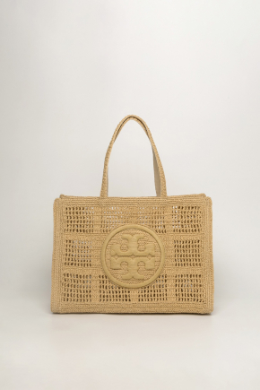 Large Ella Hand-Crocheted 托特包