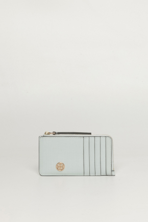 Robinson Crosshatched Zip Card Holder/coin Purse