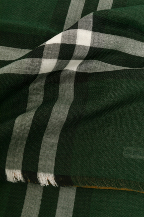 Reversible Check Wool Silk Scarf 圍巾