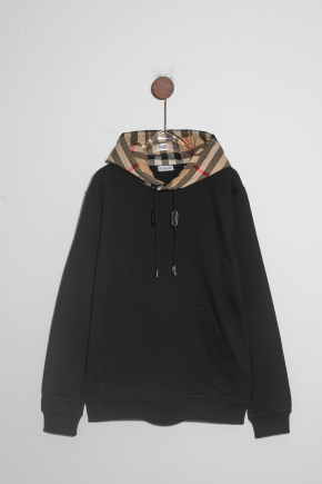 Check Hood Cotton Hoodie 連帽衛衣
