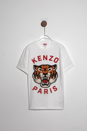 Lucky Tiger Genderless Oversized Embroidered T-Shirt T恤