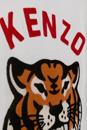 Lucky Tiger Genderless Oversized Embroidered T-Shirt T恤