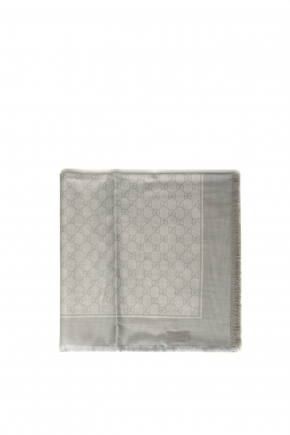 Gg Silk Cotton Jacquard Shawl 围巾