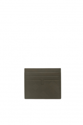 Tall Embossed Check Card Case 卡片包