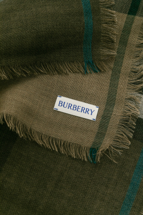 Reversible Check Wool Silk Scarf 圍巾