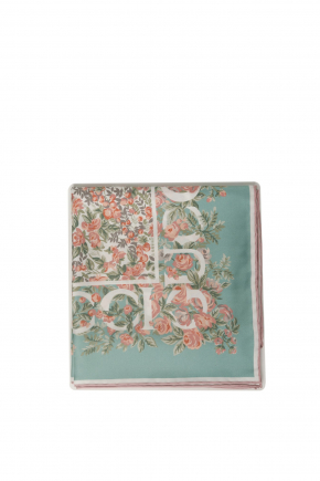 Gucci Interlocking G Floral Print Silk Carre 圍巾