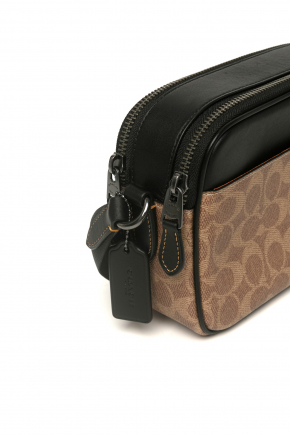 Coated Canvas Crossbody Bag