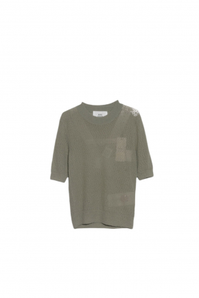 Boucle Crewneck Cropped T-Shirt T-shirt