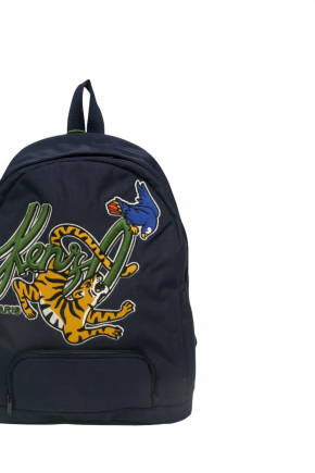 Embroidered 'blue Jungle' Canvas 背囊