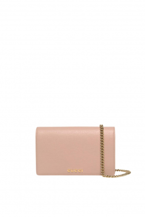 Chain Wallet With Gucci Script Chain wallet