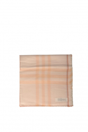Check Wool Silk Scarf 圍巾