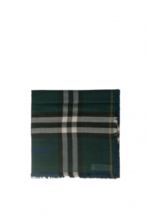 Reversible Check Wool Silk Scarf 圍巾