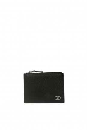 Vlogo Signature Grainy Calfskin Card Holder 卡片包/零钱包