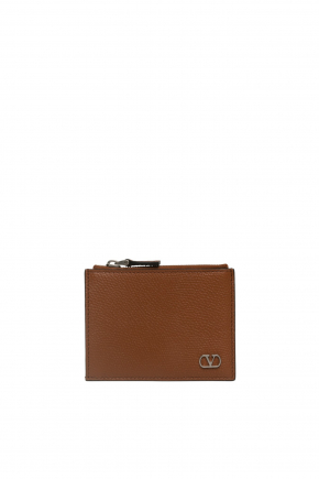 Vlogo Signature Grainy Calfskin Card Holder 卡片包/零钱包