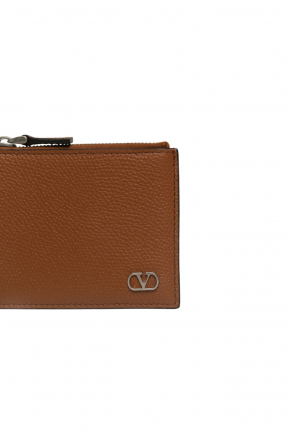 Vlogo Signature Grainy Calfskin Card Holder 卡片包/零钱包