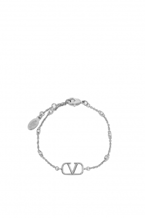 Vlogo Signature Metal And Swarovski Crystal Bracelet 手鏈