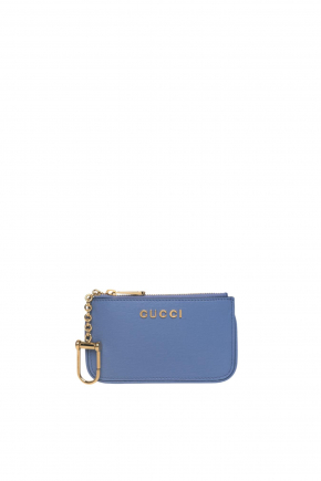 Zip Key Case With Gucci Script 零钱包