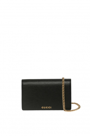With Gucci Script 链条钱包