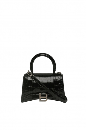 Hourglass Xs Handbag Crocodile Embossed Crossbody Bag/top Handle