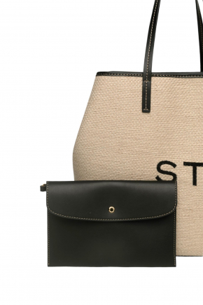 Logo Canvas Beach Tote Bag
