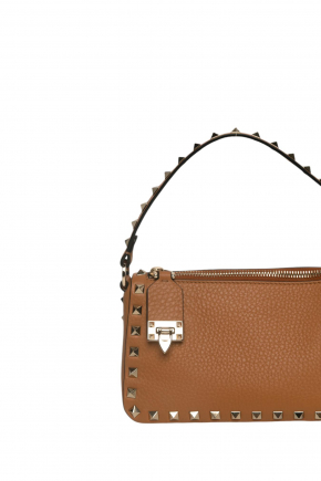 Small Rockstud Grainy Calfskin 斜背包/手提包