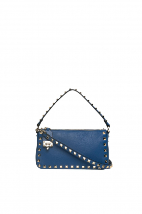 Small Rockstud Grainy Calfskin 斜背包/手提包