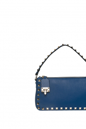 Small Rockstud Grainy Calfskin 斜背包/手提包