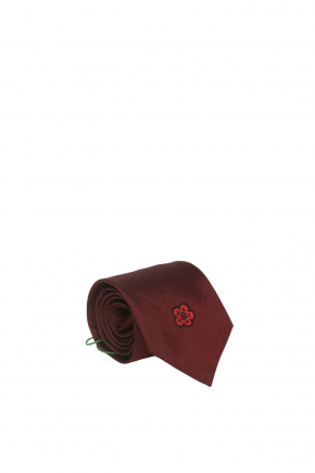 Kenzo Crest Embroidered Silk Tie