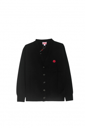 Boke Flower' Embroidered Vneck In Wool 开襟毛衣