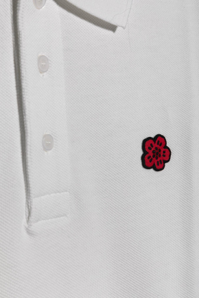 Boke Flower' Embroidered Slim In Cotton Polo衫