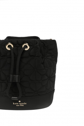 Spade Flower Quilted Fabric Bucket Bag/crossbody Bag