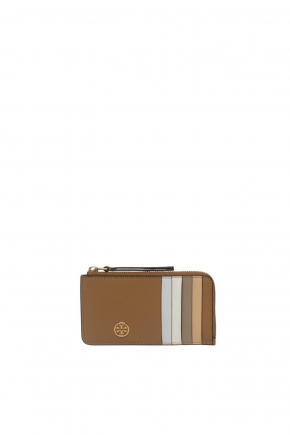 Robinson Pebbled Top-Zip Card Holder/coin Purse