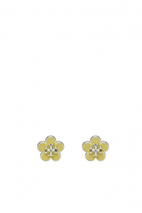 Kira Enamel Flower Stud Earrings