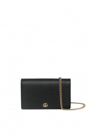 Gg Marmont Leather Mini Chain Bag/crossbody Bag