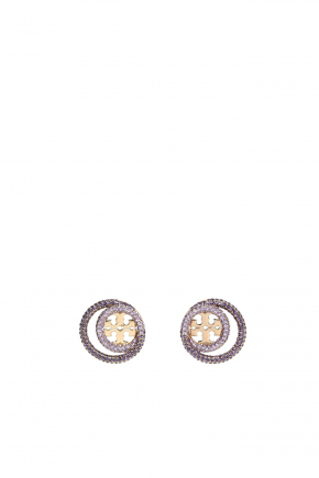 Miller Pave Double Ring Stud 針式耳環