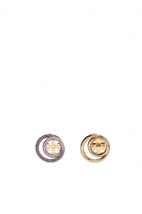 Miller Pave Double Ring Stud 針式耳環
