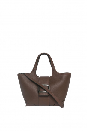 Viv' Choc Mini Shopping Bag In Leather Crossbody Bag/top Handle