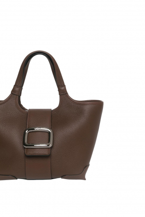 Viv' Choc Mini Shopping Bag In Leather Crossbody Bag/top Handle