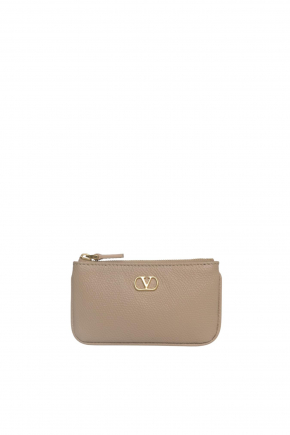 Vlogo Signature Grainy Calfskin Key Ring 零錢包/鎖匙包