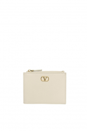Vlogo Signature Grainy Calfskin 卡片包/零錢包