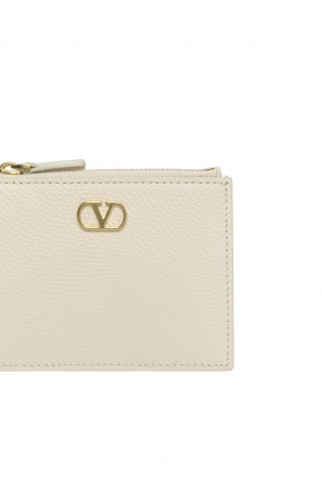 Vlogo Signature Grainy Calfskin 卡片包/零錢包