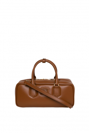 Calfskin Leather Crossbody Bag/top Handle