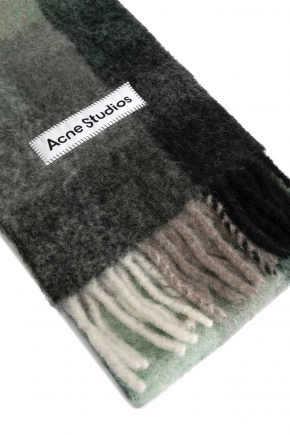 Mohair Checked 圍巾