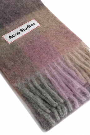 Mohair Checked 圍巾