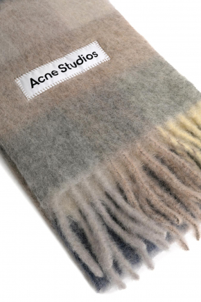 Mohair Checked 圍巾