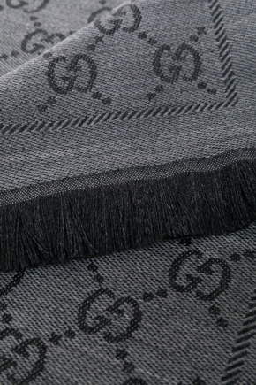 Gg Jacquard Pattern Knitted Scarf Scarf