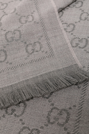 Gg Jacquard Pattern Knitted Scarf Scarf