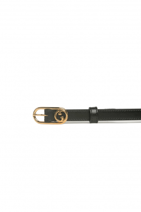 Thin Belt With Round Interlocking G 腰带